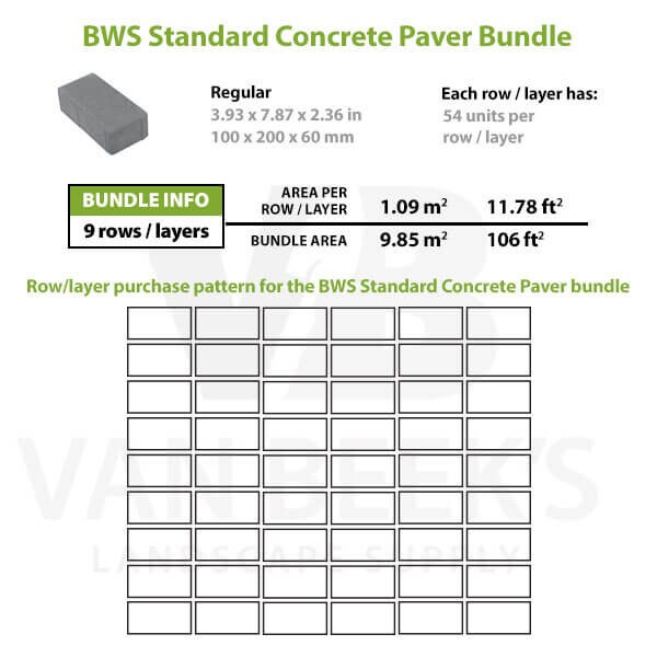 BWS Standard Concrete Paver